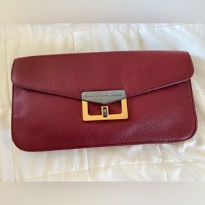 Marc by Marc Jacobs Deep Red Leather Clutch